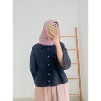 Gambar Kemeja crop top linen wanita oversize terbaru - Mocca dari Gallery Kita Official Shop undefined 4 Tokopedia