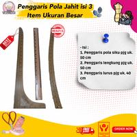 Gambar Penggaris Pola Jahit Set isi 3 item uk. Besar dari tokonyaivon undefined 1 Tokopedia