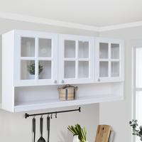 Gambar IDEA NEBRASKA Kitchen Set Lemari Kabinet Dapur Kayu Putih KACA - 3 Pintu Kaca B dari Idea Furniture & Home Living undefined 3 Tokopedia