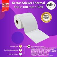 Gambar Kertas Thermal 100x100 isi 500 pcs, Label Bacode,Thermal Label 100x100 dari SALMA KOMPUTER undefined 1 Tokopedia