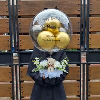 Gambar Boneka mini small + bunga Kode 010 - miki florist - Ungu dari MIKI FLORIST JKT undefined 4 Tokopedia