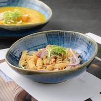 Gambar Mangkok Salad keramik berpola KAIN Western Style 6.5inch - Saucer dari Up photo store undefined 2 Tokopedia