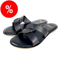 Gambar Sandal Kulit Wanita Model Teplek Lipat Dua Bahan Kulit Sapi Asli Garut - Hitam, 37 dari ZHR Leather undefined 1 Tokopedia