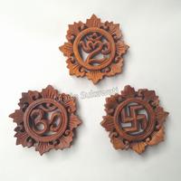 Gambar Kerajinan ukiran panil kayu 15cm Hiasan ukir bali dekorasi dinding - OmKara 02 dari MadeSukawati undefined 3 Tokopedia