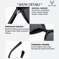 Gambar Gentle Fawn Kacamata Sunglasses Polarized Kotak Oversized Wanita 22004 - BLACK dari Gray Pink undefined 4 Tokopedia