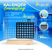 Gambar Kalender Meja Akrilik Everlaseting / Kalender Abadi Stand Kayu Custom dari Anugerah Printshop Ciputat undefined 1 Tokopedia