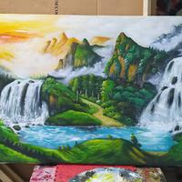 Gambar lukisan air terjun bingkai dari SANJAYA PIGURA ART undefined 4 Tokopedia