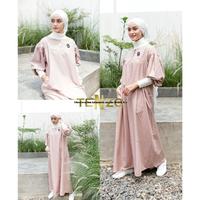 Gambar Tenzo Outfit - Nara Dress Oversize - Gamis Cantik - Marun, All Size dari toko padhit undefined 2 Tokopedia