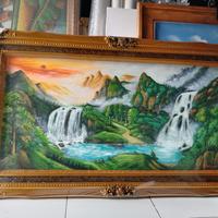 Gambar lukisan air terjun bingkai dari SANJAYA PIGURA ART undefined 1 Tokopedia