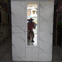 Gambar lemari pakaian 3 pintu minimalis dari FURNITURE CIKAMPEK undefined 3 Tokopedia