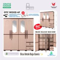 Gambar Lemari Pakaian Plastik 4 pintu Lemari Baju Olymplast OTC WOOD 4P - DUSAMBILSENDIRI dari Sumber Terang PLG undefined 1 Tokopedia
