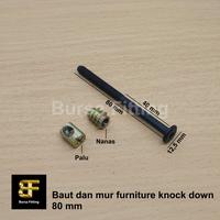 Gambar Baut furniture knock down M6 x 8 cm & mur / mur baut mebel knock down - Nanas dari Bursa Fittings undefined 1 Tokopedia