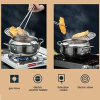 Gambar Wajan Penggorengan Stainless Termometer Panci Deep Fryer Pot - 21 CM dari Aufaa Mart undefined 5 Tokopedia