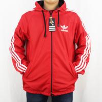Gambar Jaket Parasut Adidas Windbreaker Merah List Putih Xl - Jaket Olah Raga - Merah, L dari ESHOPSTORE26 undefined 3 Tokopedia