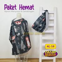 Gambar Gendongan Bayi Bonus Apron Menyusui - AG-31 dari Zazah Queen undefined 4 Tokopedia