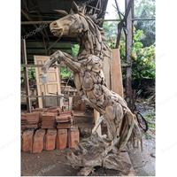 Gambar patung kuda liar patung kuda jati antik dari Sarana Mebel Mulia undefined 1 Tokopedia