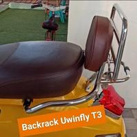 Gambar Backrack Motor listrik UwinflyT3 Plus Bantalan - chrome hitam dari Adi jayasport undefined 1 Tokopedia