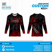 Gambar JERSEY RACING PREMIUM LENGAN PANJANG CUSTOM SATUAN - Kerah V-Neck, S dari JuraganKaosPontianak undefined 1 Tokopedia