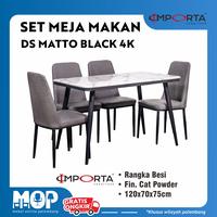 Gambar Meja Makan Marmer DS MATTO Meja Makan 4 Kursi Minimalis Meja Restoran dari Mebel Online Palembang undefined 2 Tokopedia