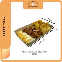 Gambar Paper Tray Craft / Food Tray Dine in / Piring Kertas Laminasi - L dari Pick Our Foods Official undefined 3 Tokopedia