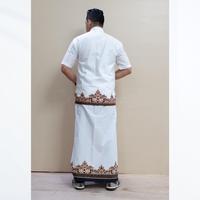 Gambar Busana Muslim Pria Baju Kemeja Koko Setelan Sarung Original Batik Solo - pendek+sarung, M dari Kemeja Pria Batik Solo Original undefined 4 Tokopedia