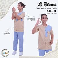 Gambar Baju Koko Setelan Anak Laki Laki 7 - 14 Tahun Model Lengan Pendek - Brown Blue, M dari ASH Arseta Clothing undefined 4 Tokopedia