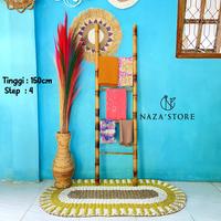 Gambar tangga kayu bambu cendani hias dekorasi ruangan - 150cm dari Naza'store undefined 2 Tokopedia