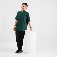 Gambar Kemeja Pria Lengan Pendek Casual Bahan Katun Pique Hijau Tua - M dari PAGESWEARS undefined 4 Tokopedia