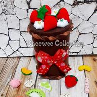 Gambar celengan flanel boba dan kue dari Dheewee Collection undefined 5 Tokopedia