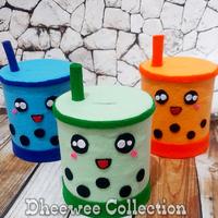 Gambar celengan flanel boba dan kue dari Dheewee Collection undefined 3 Tokopedia