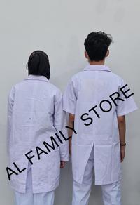 Gambar JAS LAB LENGAN PENDEK Ukuran S-M-L-XL-XXL AL-JL01 - Putih, S dari ALKES Personal undefined 4 Tokopedia