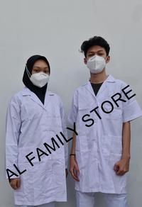 Gambar JAS LAB LENGAN PENDEK Ukuran S-M-L-XL-XXL AL-JL01 - Putih, S dari ALKES Personal undefined 2 Tokopedia