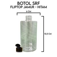 Gambar Botol SRF 250ML tutup fliptop jamur hitam body natural/bening dari difapackindonesia undefined 2 Tokopedia