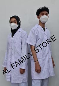Gambar JAS LAB LENGAN PENDEK Ukuran S-M-L-XL-XXL AL-JL01 - Putih, S dari ALKES Personal undefined 3 Tokopedia