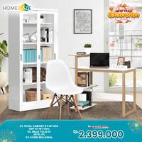 Gambar Lemari Besi Putih Minimalis, Lemari Arsip Dokumen Multifungsi, Lemari - ST-MT-006-WHT dari Homebaze Living undefined 4 Tokopedia