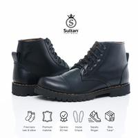 Gambar SEPATU BOOTS PRIA ALOOF DENBORA ORIGINAL LIKE DOKMAR 6 HOLE KULIT ASLI - Hitam, 39 dari Asya shop Bandung undefined 2 Tokopedia