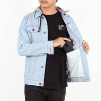 Gambar jaket jeans pria hodie Aliando | jaket denim pria - Biowash¹, L dari Anindhi_Storee undefined 4 Tokopedia