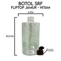Gambar Botol SRF 250ML tutup fliptop jamur hitam body natural/bening dari difapackindonesia undefined 3 Tokopedia