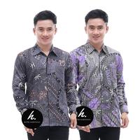 Gambar Kemeja Batik Pria Lengan Panjang Modern Mewah Kondangan - Ungu, XL dari Batik Haryono Store undefined 1 Tokopedia