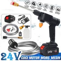 Gambar Alat Steam Cuci Motor Mobil Mesin 24Vf Tekanan Tinggi Mesin Cuci Mobil - Style D, 1 Baterai 24V dari Ananya Toko undefined 1 Tokopedia