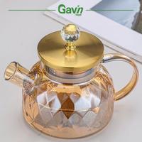 Gambar Teko Teh Kaca 900ml Saringan Infuser Teh Herbal Teapot Server Diamond - 1.8L dari Gavintoys undefined 4 Tokopedia