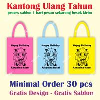 Gambar Tas spunbond sablon goodie bag ultah ulang tahun syukuran aqiqah - 100 pcs ++ dari spunbond grosir_NEW undefined 1 Tokopedia