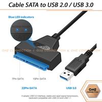 Gambar Cable/Kabel SATA to USB 2.0 / SATA ke USB3.0 HDD SSD Adapter Converter - USB 2.0 dari OneConnection undefined 3 Tokopedia