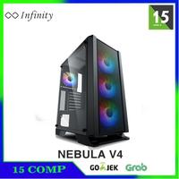 Gambar INFINITY NEBULA V4 Tempered Glass - ATX, mATX Gaming Case dari 15 COMP undefined 1 Tokopedia