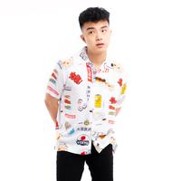 Gambar Kemeja Pria Lengan Pendek Rayon Hawai Motif Kemeja Pantai Santai Keren - Japan Food, XXL dari Eight Nineteen Official undefined 3 Tokopedia