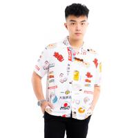 Gambar Kemeja Pria Lengan Pendek Rayon Hawai Motif Kemeja Pantai Santai Keren - Japan Food, XXL dari Eight Nineteen Official undefined 1 Tokopedia