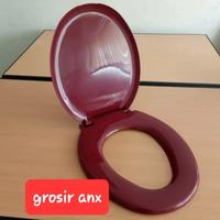 Gambar Tutup Toilet Cover Closet Kloset WC Duduk Model Toto Tebal Techplas - Merah dari Grosir Anx 1 undefined 1 Tokopedia