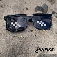 Gambar KACAMATA THUG LIFE SQUARE BLACK / KACAMATA HITAM MINECRAFT - Full black dari Infiks Invision undefined 1 Tokopedia