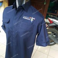 Gambar kemeja wonderful indonesia  Pendek Benang smock navy bordir - navy, XXXXL dari Kimi.rdm.shop undefined 4 Tokopedia