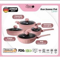 Gambar STEINCOOKWARE Glamour Rose Set 4 in 1 Panci set Granite ROSE Series - velvet green dari Toko Pusat Perabot undefined 3 Tokopedia